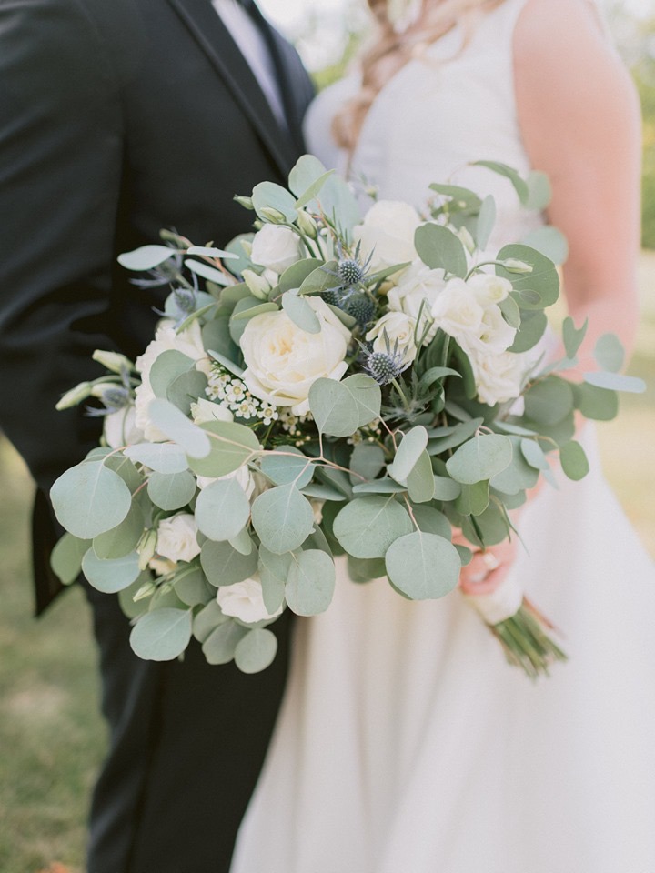 White and Greenery Bridal Bouquet