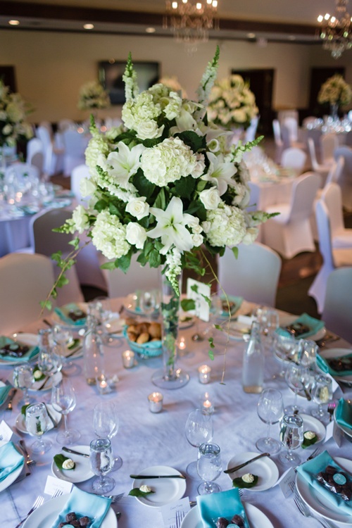 Sewickley Heights All White Centerpiece